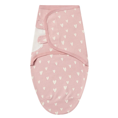 couverture-emmaillotage-nouveau-ne-coeur-rose