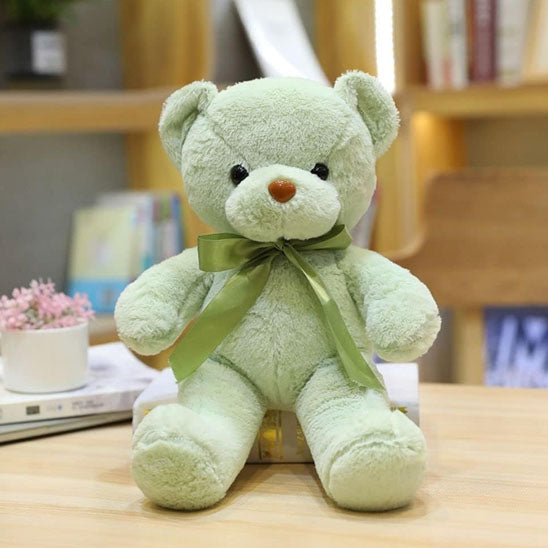 doudou-ours-presentation-verte-avec-noeud
