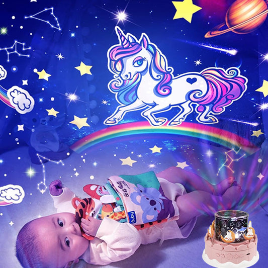 veilleuse-bebe-projection-plafond-reves-fille-licorne-arc-en-ciel